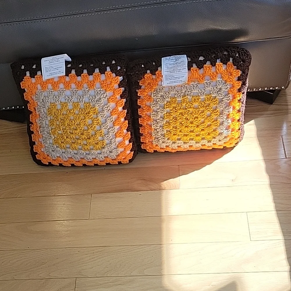 Vintage Crochet throw pillows